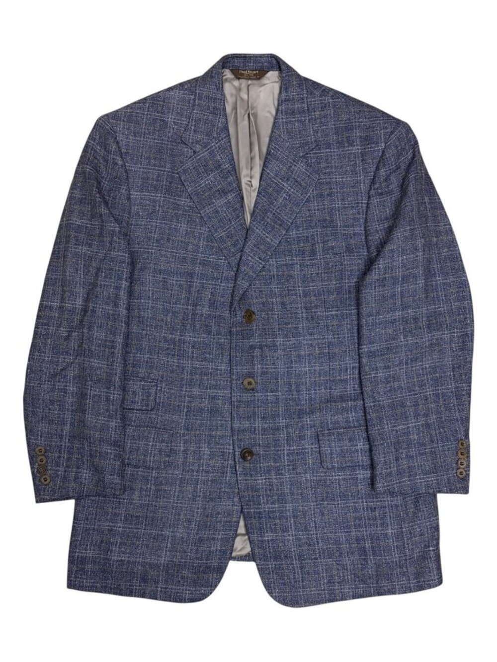 $1,000 PAUL STUART Vintage SILK Blazer Sport Coat WOOL LINEN Plaid Jacket Men 42